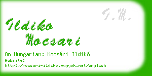 ildiko mocsari business card