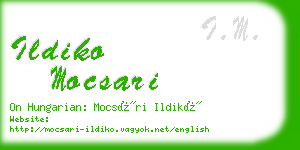 ildiko mocsari business card